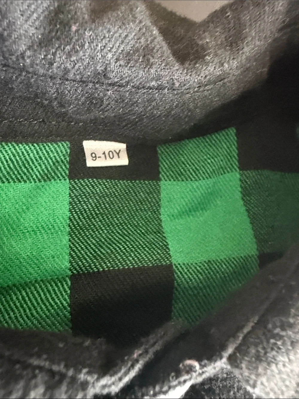 Green and Black Half-Check Button-Up Shirt